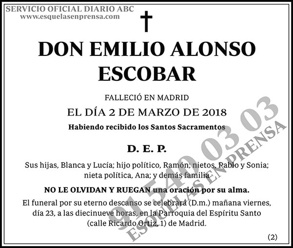 Emilio Alonso Escobar